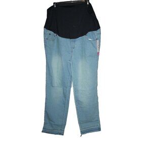 Times Two Maternity Denim Jeans Pregnancy Sz 2X Light Blue Jean NEW NWT